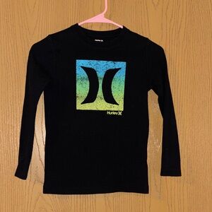 Hurley Kids Black and Blue Long Sleeve Tee